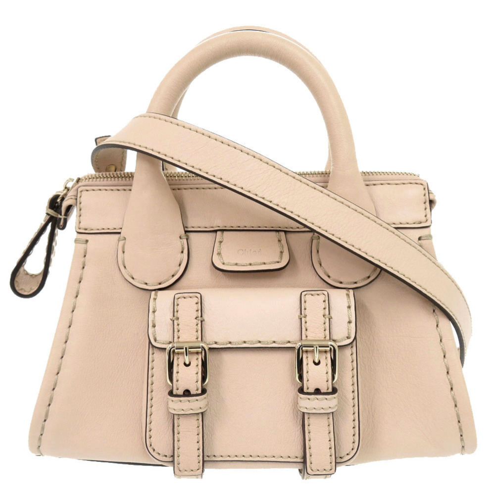 Chloé Chloe EDITH Leather Pink 2-Way Mini Handbag/Shoulder Bag 1527